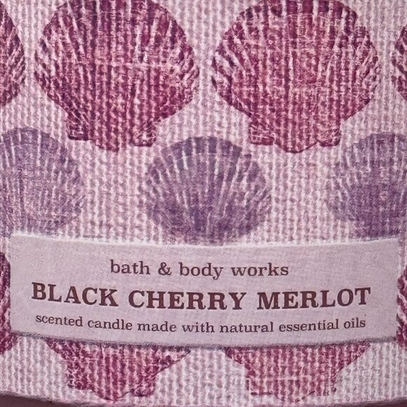 BBW Black Cherry Merlot Bath & Body Works 3 Wick Candle - Picture 3 of 10